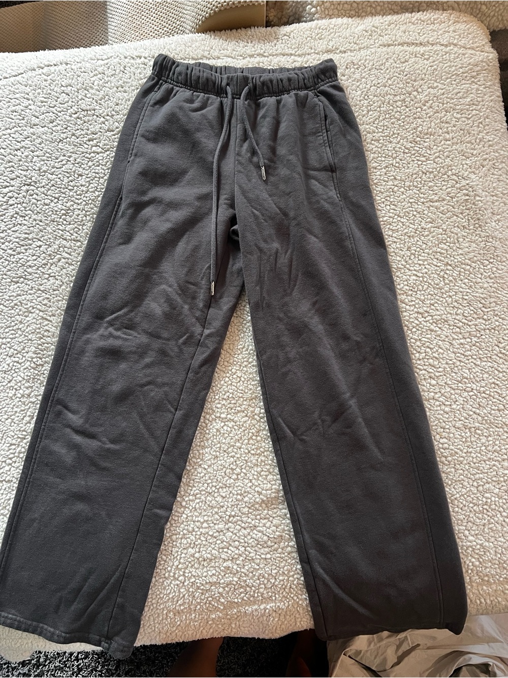 Garage Straight Leg Sweatpants Gray with Drawstring